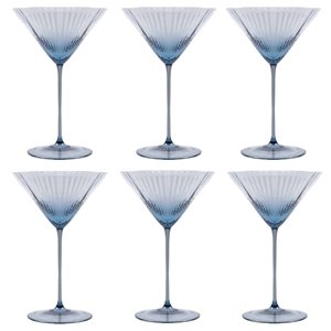 6 lı Martini Bardağı Duman Mavisi