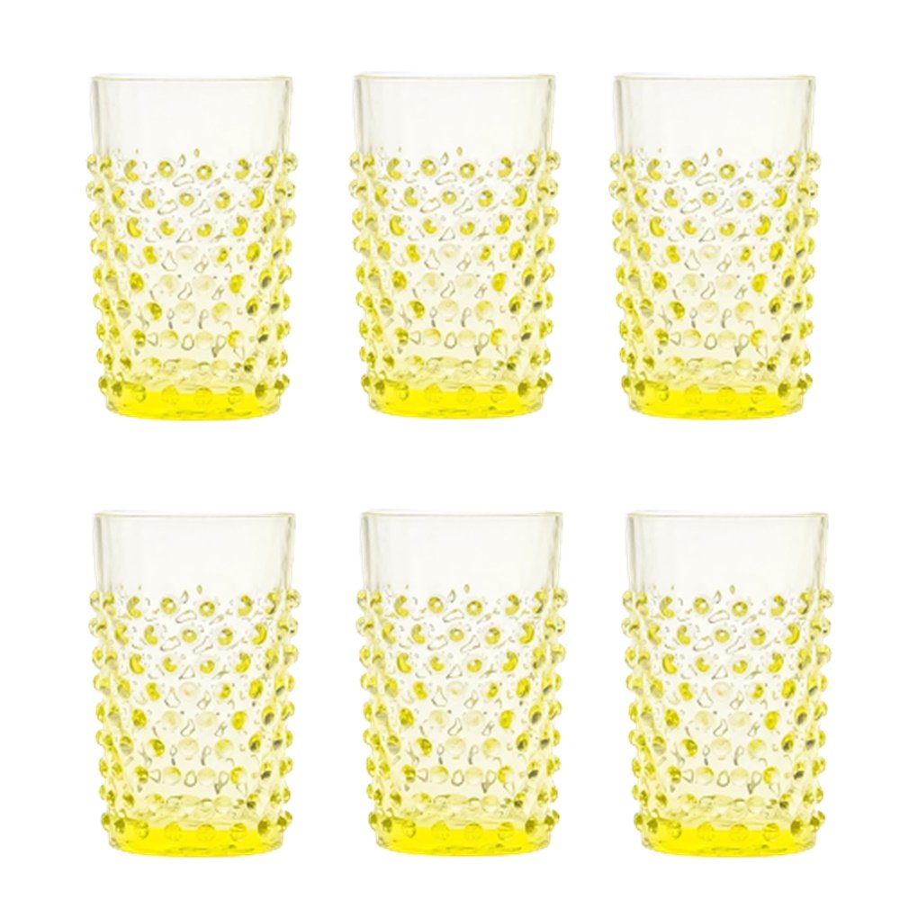 6 lı Su / Meşrubat Bardağı Limon sarısı