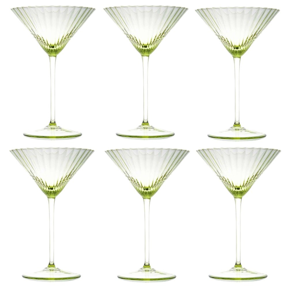 6 lı Martini Bardağı Zeytin Yeşili